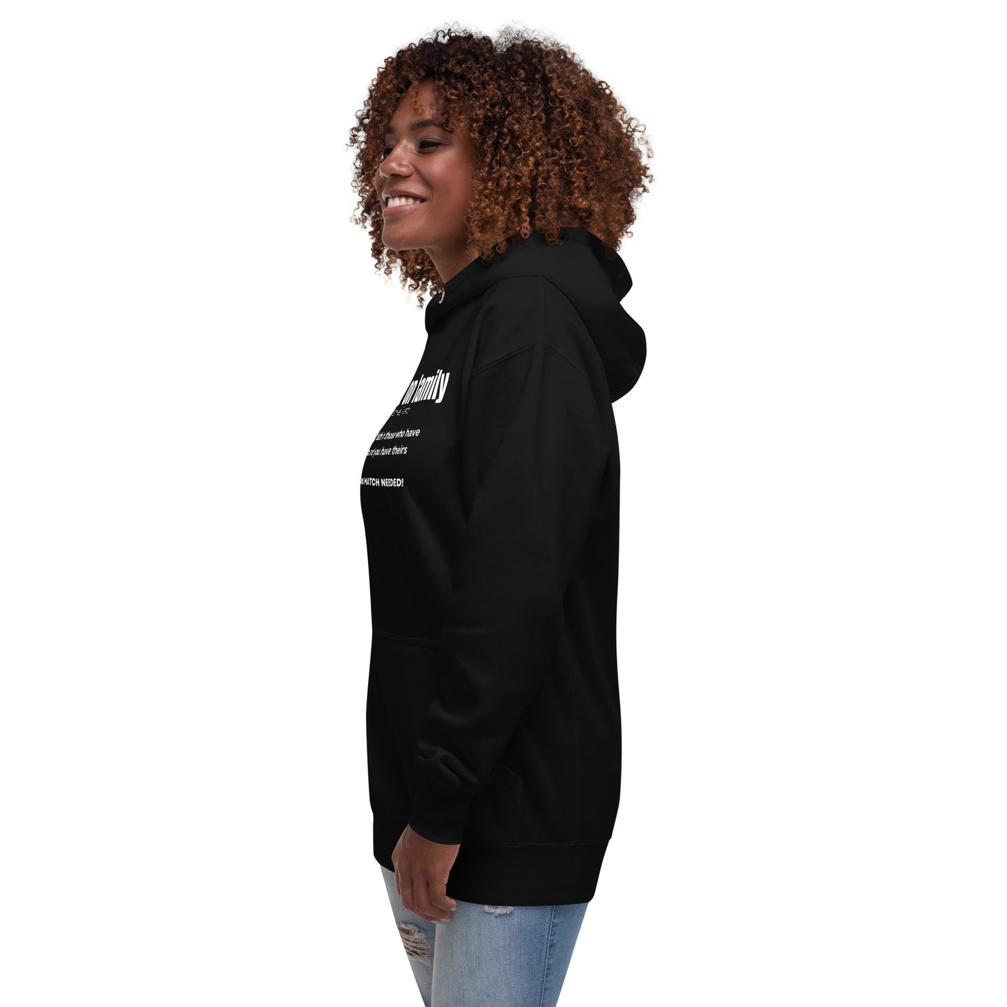 Count On Family Definition Black Unisex Hoodie