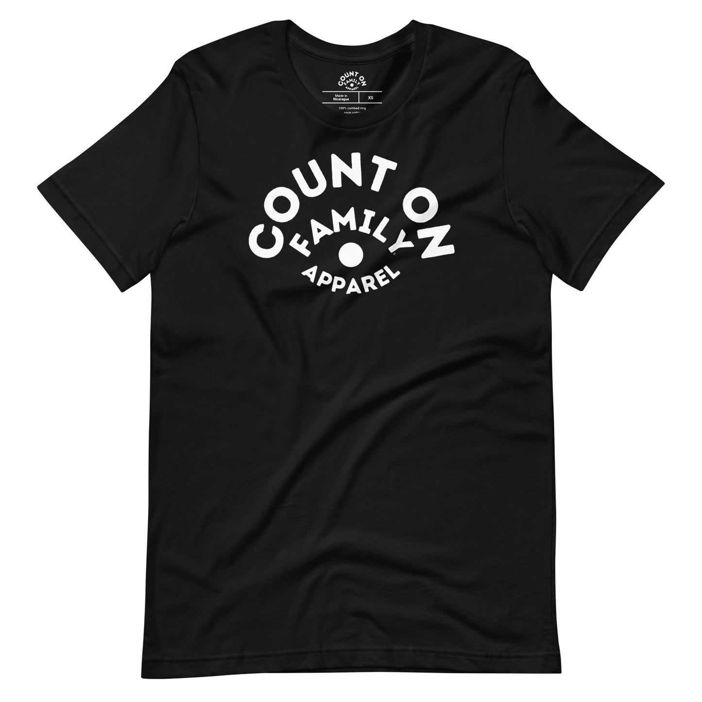 Count On Family Logo Black Unisex T-shirt